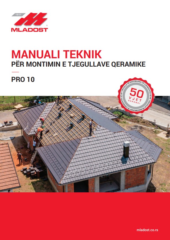 Tehničko uputstvo za ugradnju keramičkog crepa PRO 10 ALB