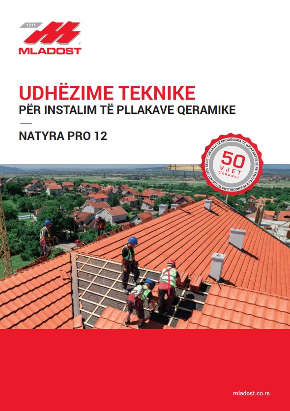 Tehničko uputstvo za ugradnju keramičkog crepa NATUR PRO 12 ALB